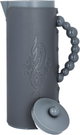 Al Saif Gallery Royal 7 glass thermos, 1 liter, plastic outer shell with leather cover - gray product image 2