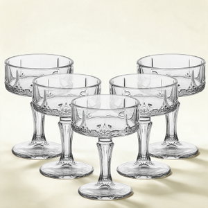 Glass yogurt and dessert cup set, 51 ml, 5 pieces - Clear product image