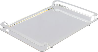 Al Saif Gallery Stainless Steel Serving Tray, 40 x 28 x 2.5 cm, Rectangular - Silver product image 2