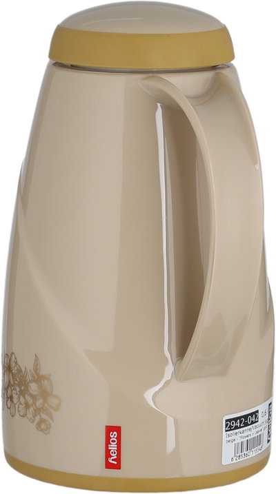 Helios German Thermos, 0.6 Liter, Glass Inner Container, Plastic Outer Body, Self-Service - Beige product image 3