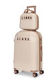 طقم شنط سفر ABS ليمرا، 6 مقاسات، 4 عجلات، قفل ارقام، WM-26 - بيج ذهبي product image 2