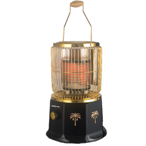 Gvc Pro Gvht-2002B Decorative Electric Heater, 2400 Watt, Two Heating Levels - Gold Black product image