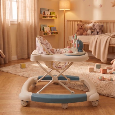 Fun Moment Baby Walker, 2 in 1, Converts to Rocker, Foldable - Multicolor product image 2