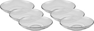 طقم صحون بيالات شاي زجاج السيف غاليري، 6 قطع - شفاف product image