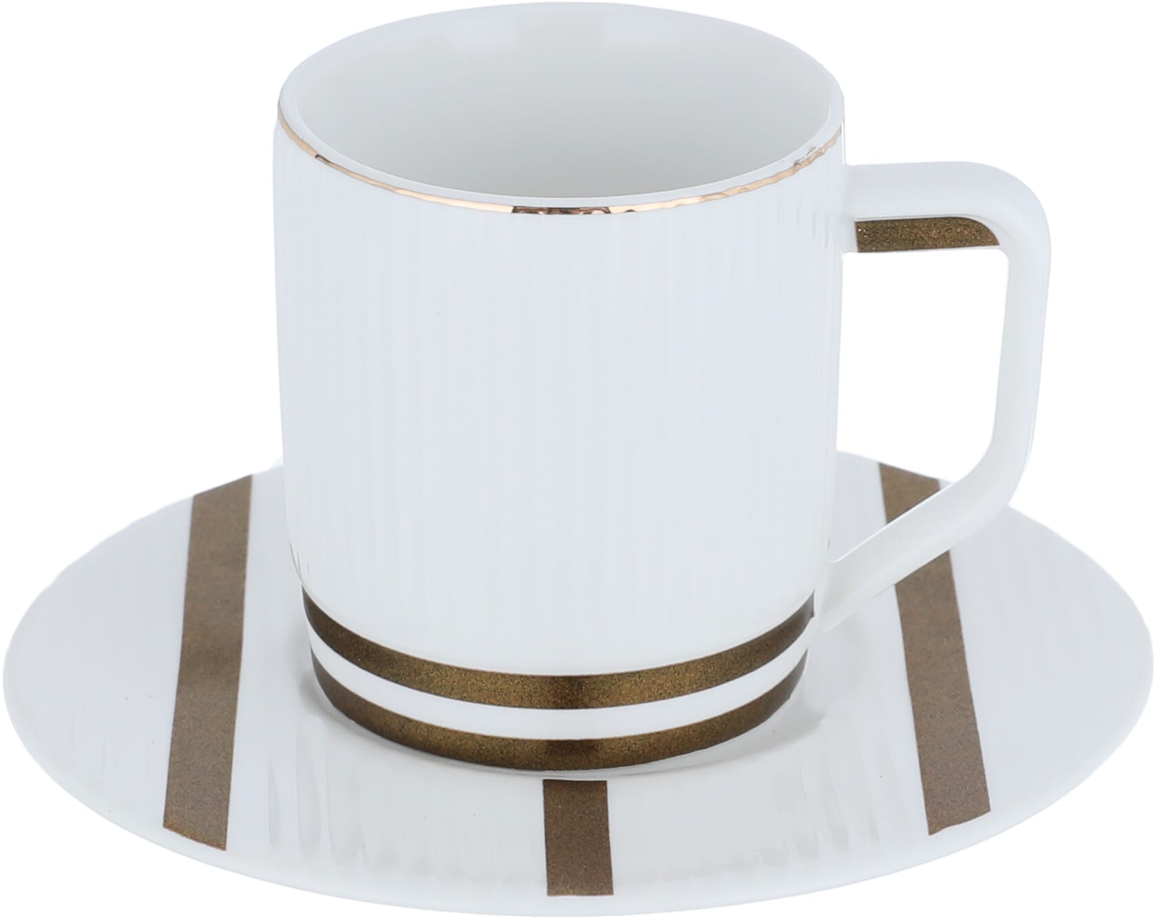Al Saif Gallery porcelain coffee cup set, 12 pieces, saucer - white product image 2