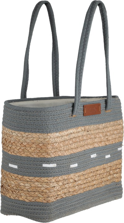 شنطة ترامس خوص السيف غاليري، 45x27 سم - بيج رمادي غامق product image 2