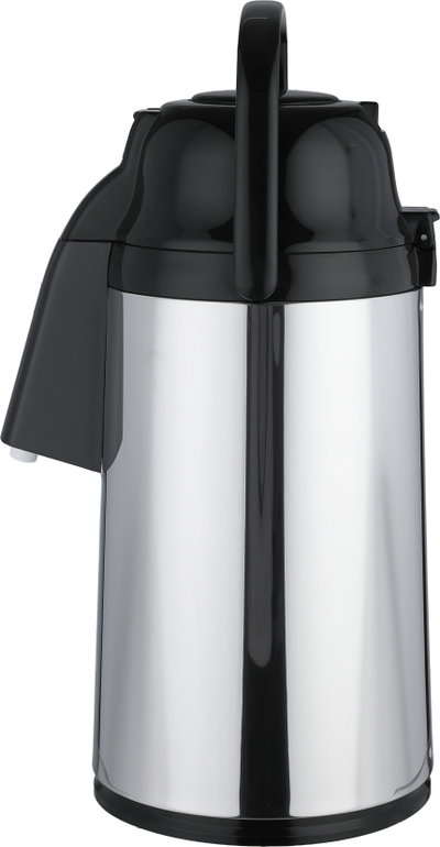 Zogershi Abu Feel Japanese Thermos, 3 Liter, Glass Inner Container, Stainless Steel Outer Body, Push Button, Safety Lock, 360 Degree - Silver Black product image 2
