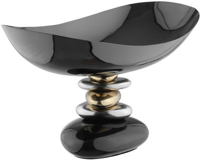 AlSaif Gallery Stainless Steel Serving Platter, 32 x 17 x 19 cm - Glossy Black product image 3