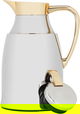 Al Saif Gallery Diriyah thermos, 1 liter, golden handle, thermal glass inner container, steel outer shell - silver product image 4