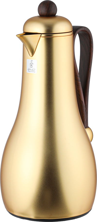 طقم ترامس غيم السيف غاليري، قطعتين، 1/1 لتر، حافظة داخلية زجاج، يد خشبي - ذهبي product image 8