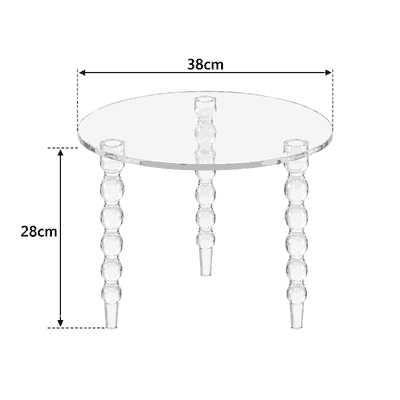 طقم طاولات اكريلك، 5 قطع - شفاف product image 4