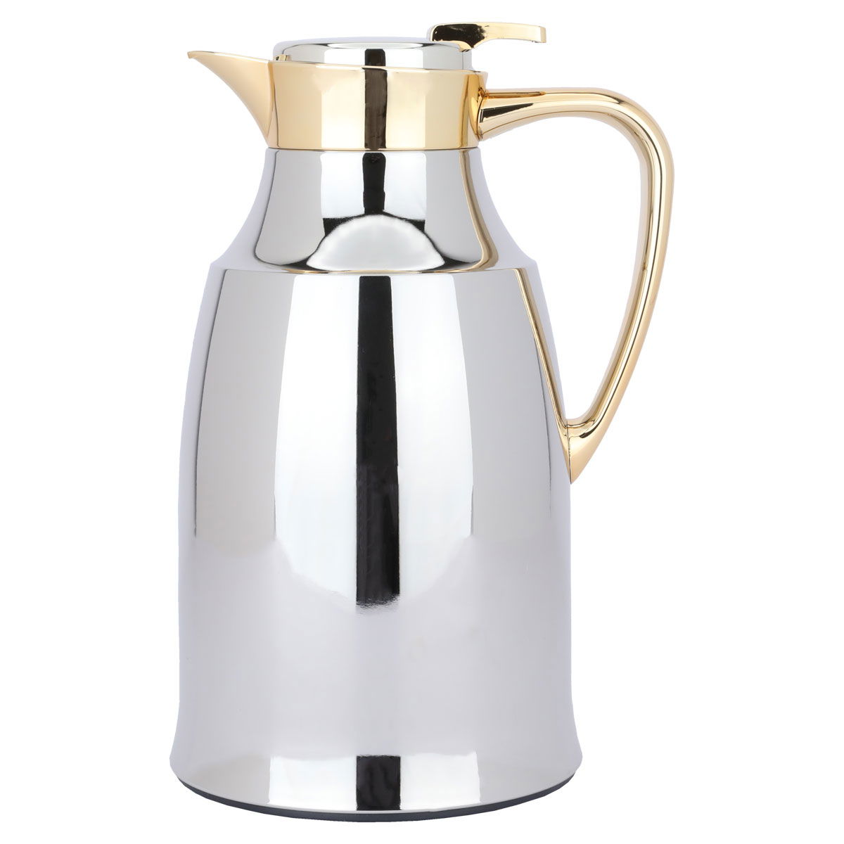 Al Saif Gallery Diriyah Thermos, 1.3 liters, thermal glass inner container, steel outer shell - silver gold product image