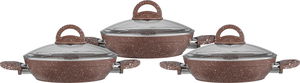 طقم قدور بيكاتا جرانيت زجاج صافلون، 6 قطع - بني شفاف product image