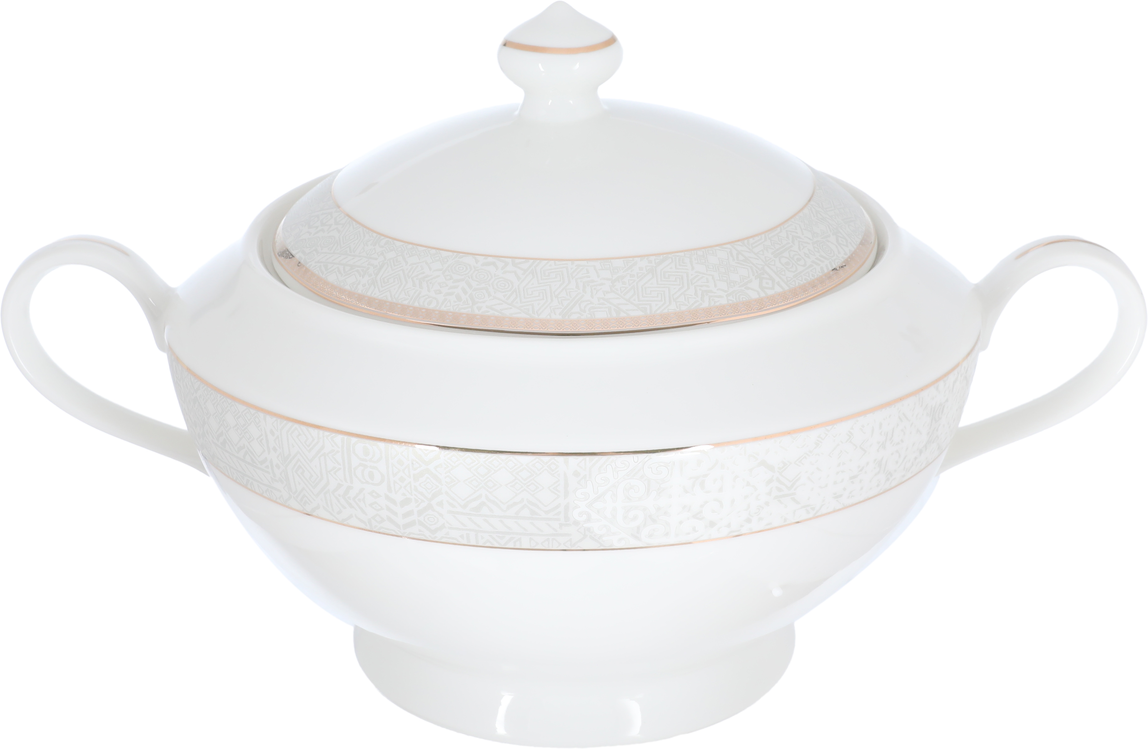 Victoria Al Saif Gallery porcelain dining set, 65 pieces, golden-white pattern product image 5