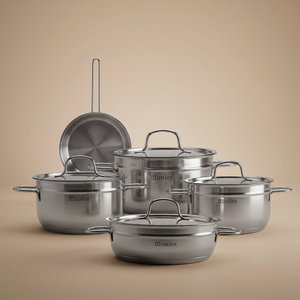طقم قدور ستانلس استيل مايرولكس، 9 قطع - فضي product image