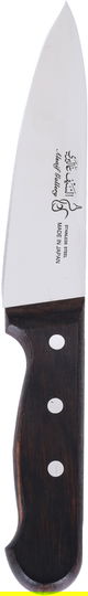 Steel Al Saif Gallery kitchen knife, size 5, with wooden handle - silver product image 2