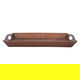 Al Saif Gallery plastic serving tray, 50x35x5 cm, embossed rectangle - brown product image 2