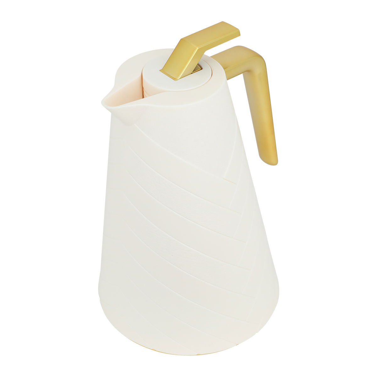 Glory thermos, 1 liter, glass inner container, plastic outer shell - golden white product image 3