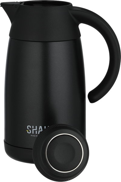 Shaha Thermos, Stainless Steel Inner Container, 0.8 Liter, Self-Service, Pressurized - Black product image 4
