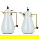 Al Saif Gallery Crystal Thermos Set, 1/0.7 litre, tofaria, thermal glass inner container, stainless steel outer shell - pearl product image 2