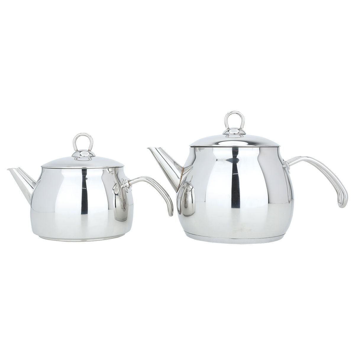 Al Saif Gallery steel jug set, two pieces - silver product image 2