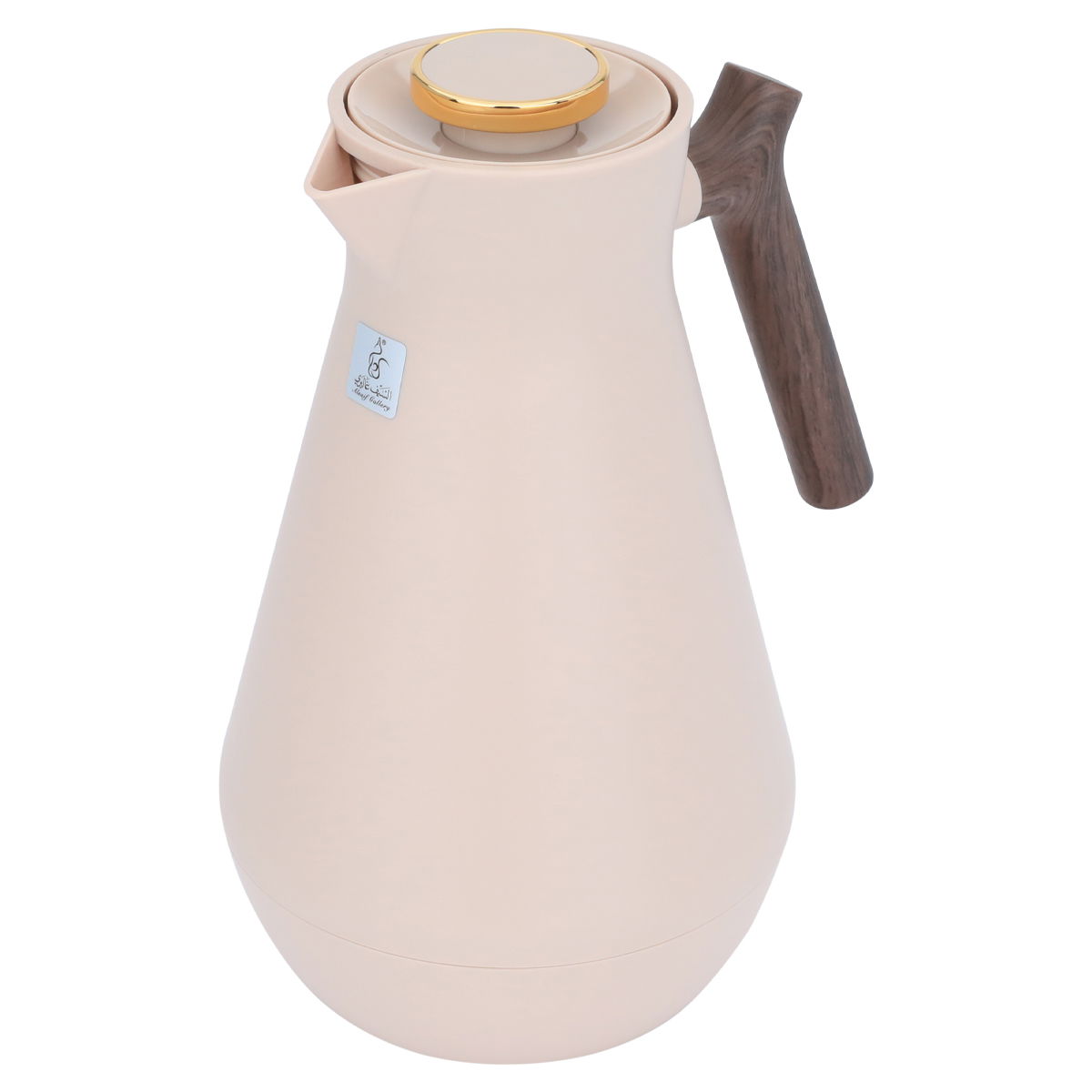 Everest Amada Al Saif Gallery thermos, 1.5 liters, thermal glass inner container, plastic outer shell, wooden handle - light brown product image 2