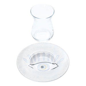 طقم بيالات شاي زجاج السيف غاليري، 12 قطع - شفاف product image 2