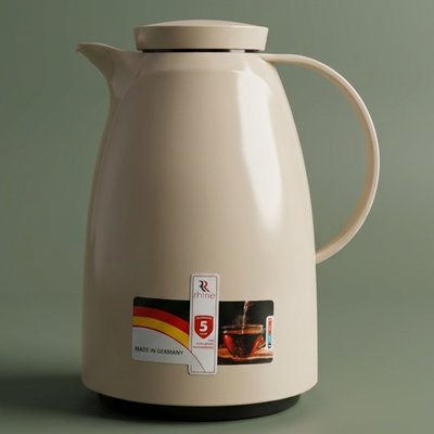 Alrhine Marcotec Thermos, 1.5 liters, glass inner container, plastic outer shell - brown product image 1