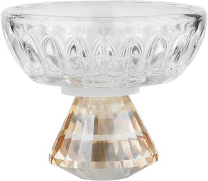 صحن تقديم حلا زجاج السيف غاليري، 8×8×6.5  سم، دائري - شفاف رمادي product image 2