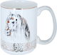 Saheel Porcelain Mug from Al Saif Gallery, 400 ml, Arabic inscription - white product image 1