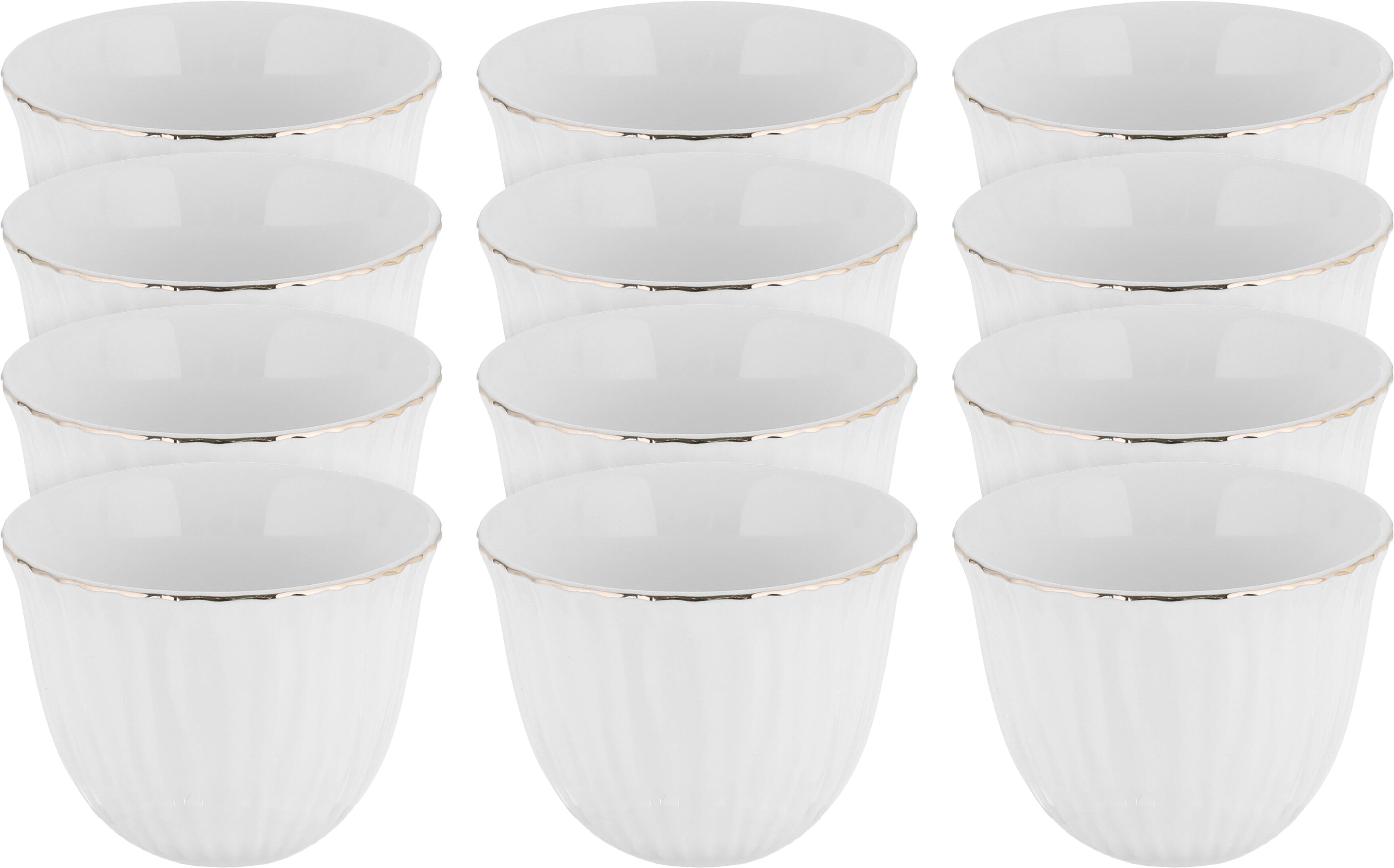 Al Saif Gallery Porcelain Arabic Coffee Cup Set, 12 Pieces - White product image 1