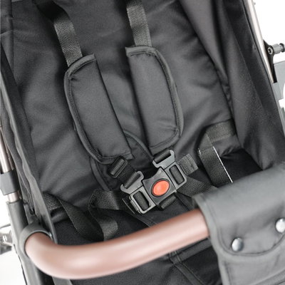 Fun Moment Baby Stroller, Foldable, Storage Basket, Safety Harness - Brown/Black product image 3