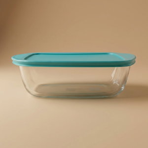 Glass oven tray with Pyrex lid, 25 x 22 cm, square - transparent product image