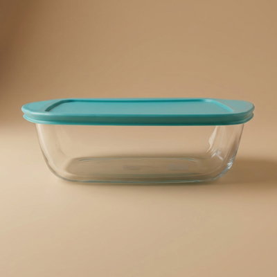 Glass oven tray with Pyrex lid, 25 x 22 cm, square - transparent product image 1