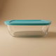 Glass oven tray with Pyrex lid, 25 x 22 cm, square - transparent product image 1