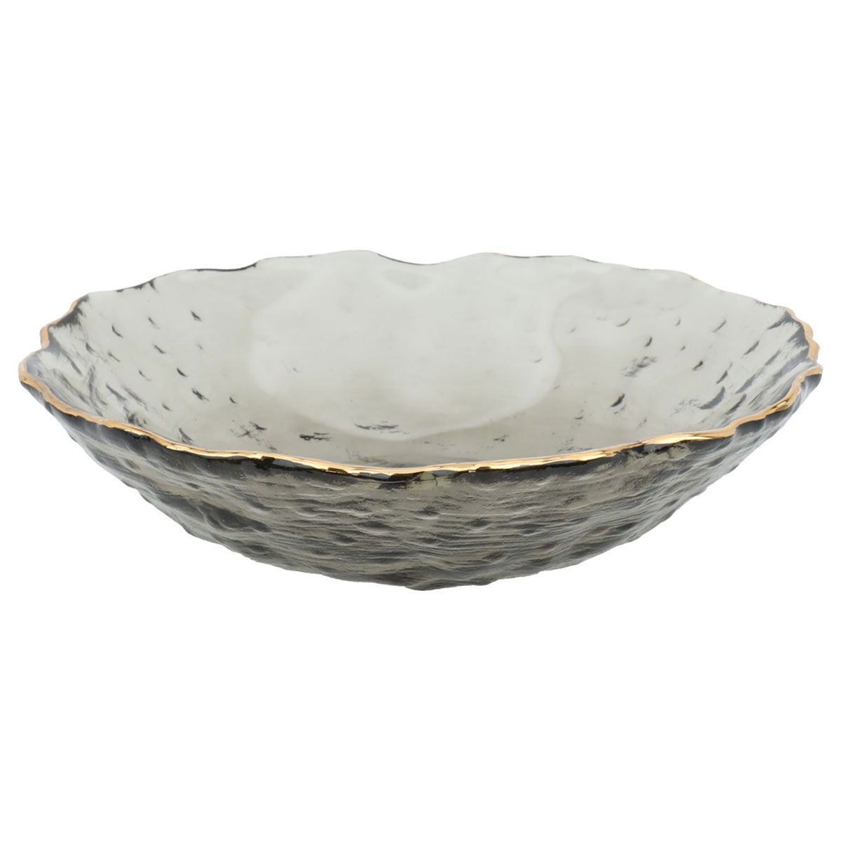 Al Saif Gallery glass plate, 3.5 x 14 cm, with a gold-light gray rim product image