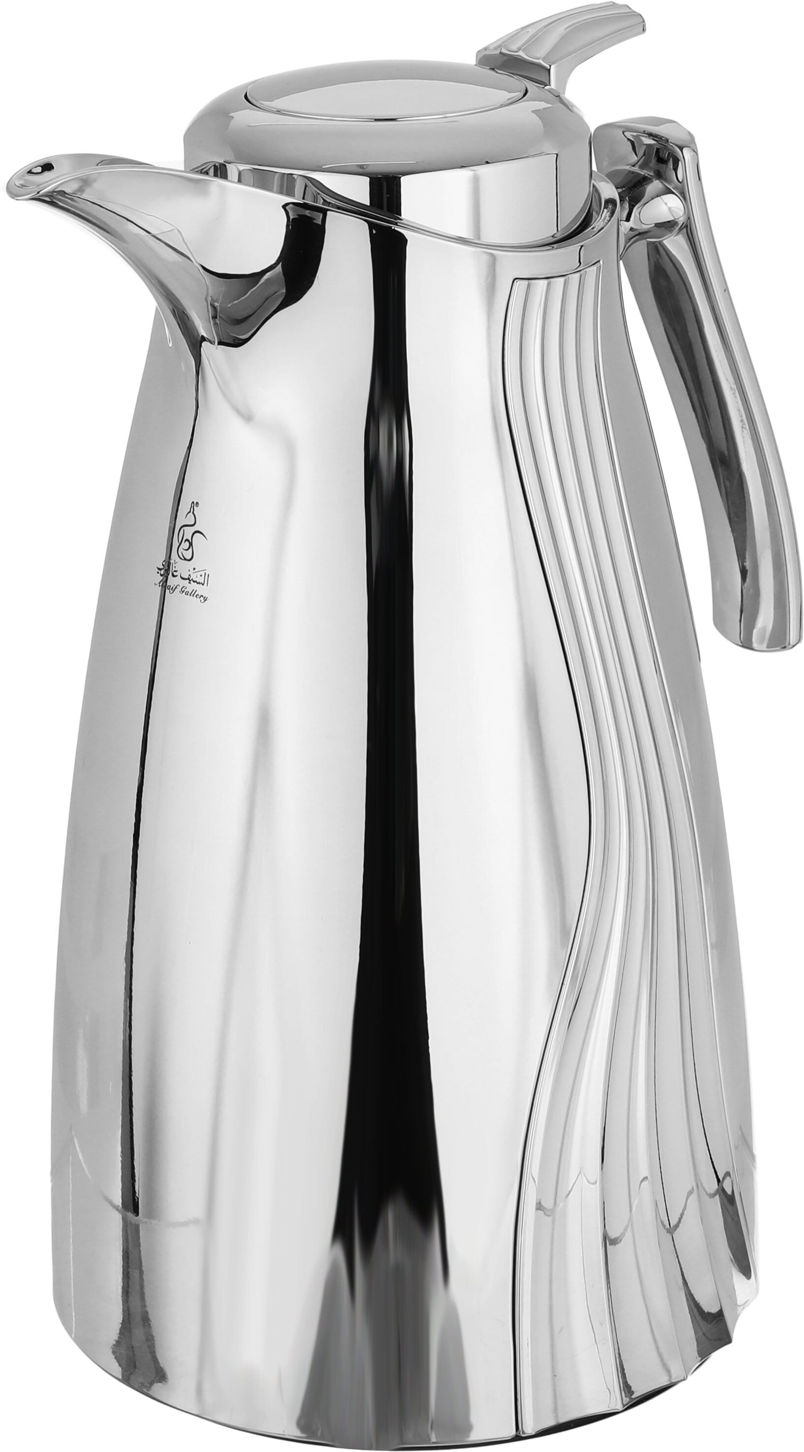Al Saif Gallery thermos set, 2 pieces, 1 liter, glass inner container, plastic outer shell - silver product image 5
