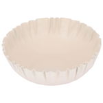 Al Saif Gallery painted iron serving bowl, 19 x 19 x 6 cm, deep, round - light beige product image 2