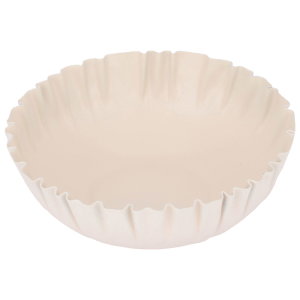 Al Saif Gallery painted iron serving bowl, 19 x 19 x 6 cm, deep, round - light beige product image 2