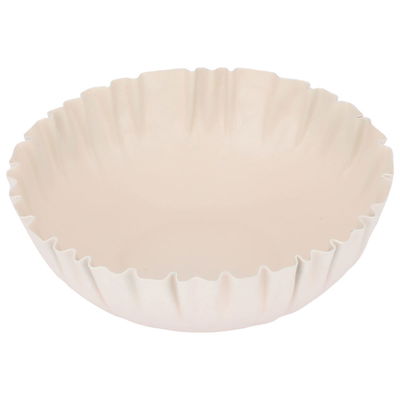 Al Saif Gallery painted iron serving bowl, 19 x 19 x 6 cm, deep, round - light beige product image 2