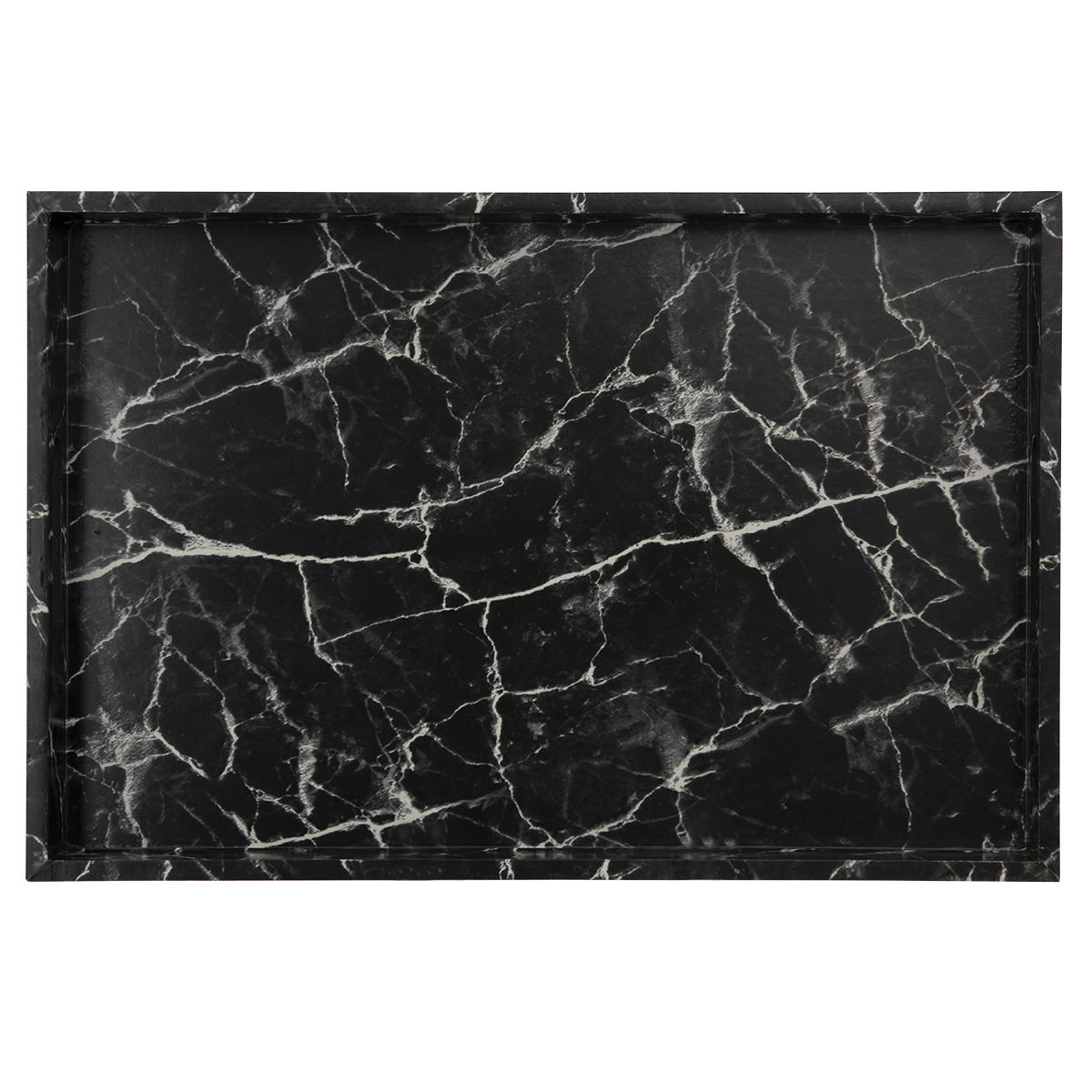 طوفرية تقديم بيد مستطيلة خشب السيف غاليري، 45x30x4 سم - أسود product image 2
