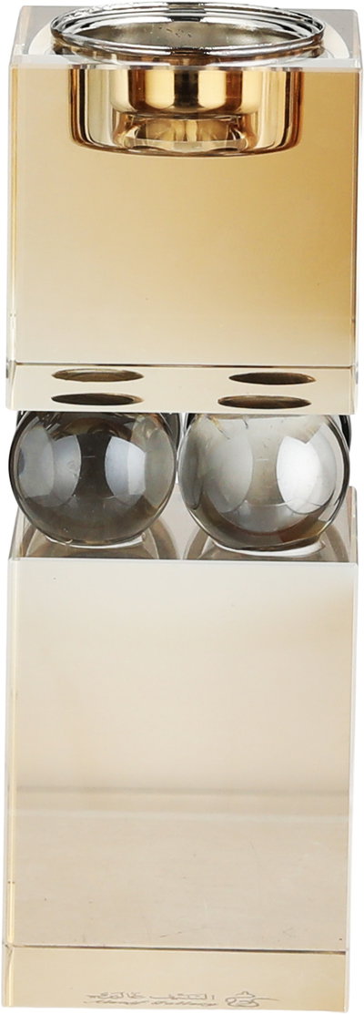 مبخرة زجاج السيف غاليري، 6x6x16 سم - شفاف عسلي product image 2