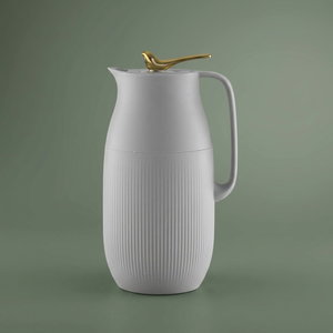 Al Saif Gallery Royal 6 thermos, 1.6 liters, glass inner container, plastic outer shell - light gray product image