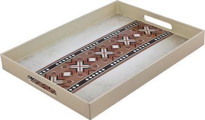 Al Saif Gallery Plastic Serving Tray, 48×35×4 cm, Rectangular - Multicolor product image 2