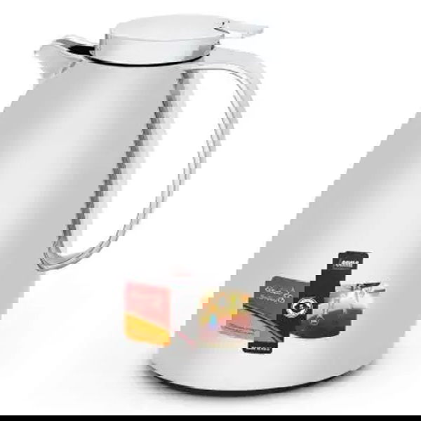 Al Saif Gallery Lima thermos, 2 liters, compressor, thermal glass inner container, plastic outer shell - white product image