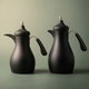 Al Saif Gallery Sama Thermos Set, 0.7/1 Liter, 2 Pieces, Inner Glass Container, Stainless Steel Outer Body - Black product image 1
