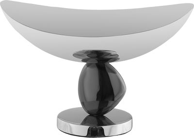 Al Saif Gallery Stainless Steel Serving Bowl, 20 x 18 x 15 cm - Silver Black product image 1