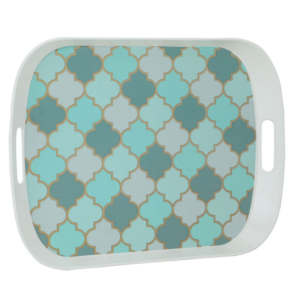 Al Saif Gallery Melamine Tofia with White Edges, 48 x 37 x 4 cm, Rectangle - Green product image