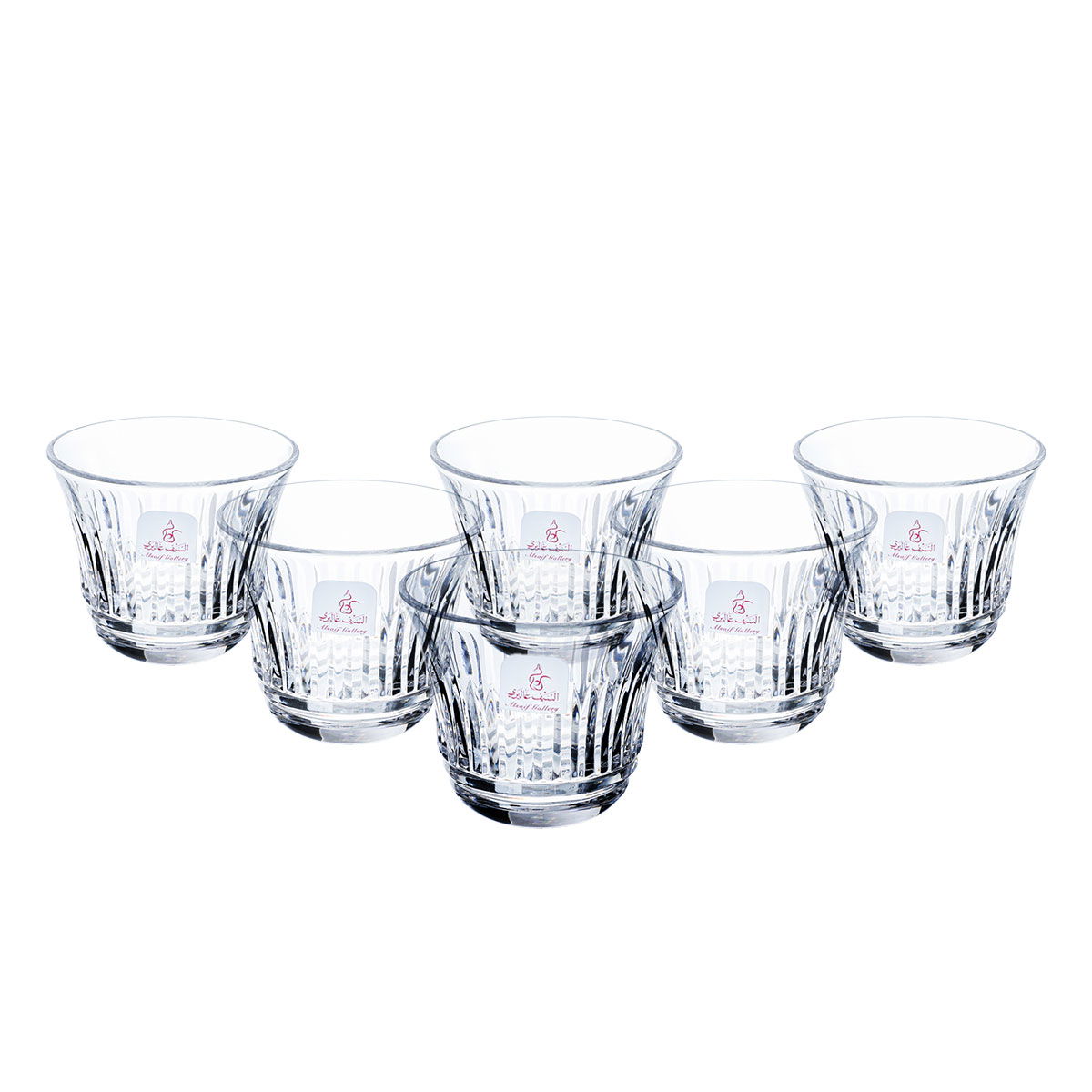 Al Saif Gallery glass tea and coffee set, 18 pieces - transparent product image 5