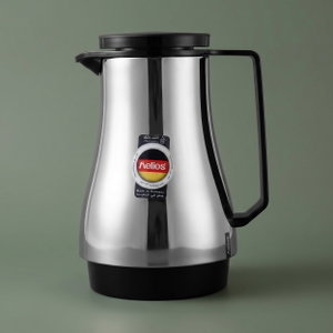 ترمس هيليوز، 0.6 لتر، حافظة داخلية زجاج - فضي اسود product image